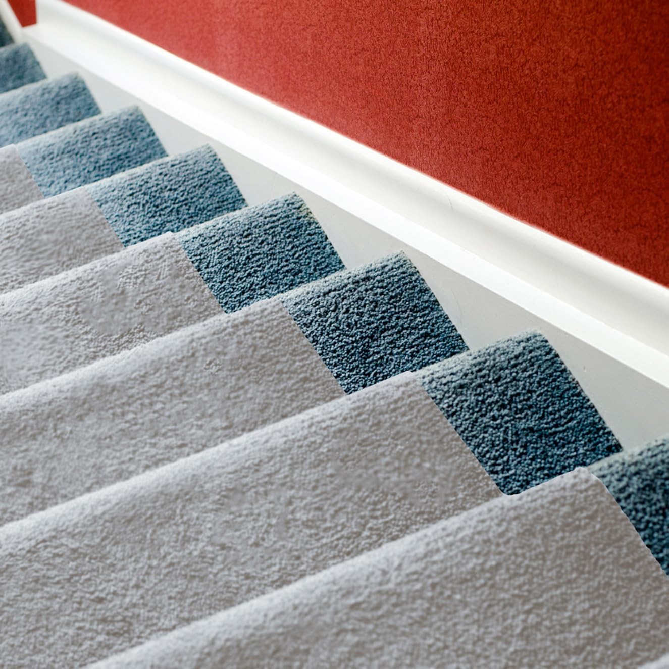 LAMINET Grey Non-Slip Washable Stair Covers for Carpeted Stairs 20’L x 30″ | This low-pile floor cover is durable & reusable. Protects high-traffic areas, hallways, and floors from dirt, dust and mess
